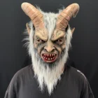Латексные маски Люцифера для косплея, костюм на Хэллоуин, реквизит из фильма Страшный демон дьявол для взрослых и вечеринок, 2020