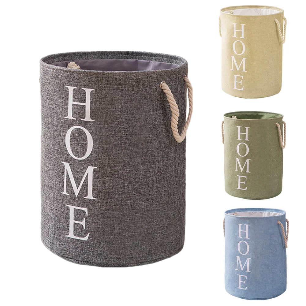 

Foldable Laundry Basket Round With Handles Storage Bag Large Capacity Clothes Kid Toy Sundries Hamper