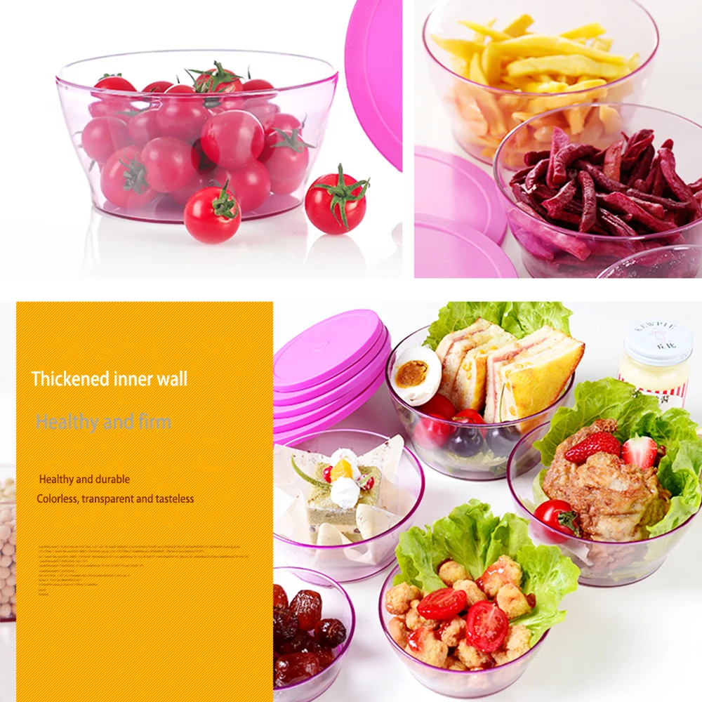 5 шт./компл. пластиковый холодильник для фруктов прямоугольный Ланч бокс