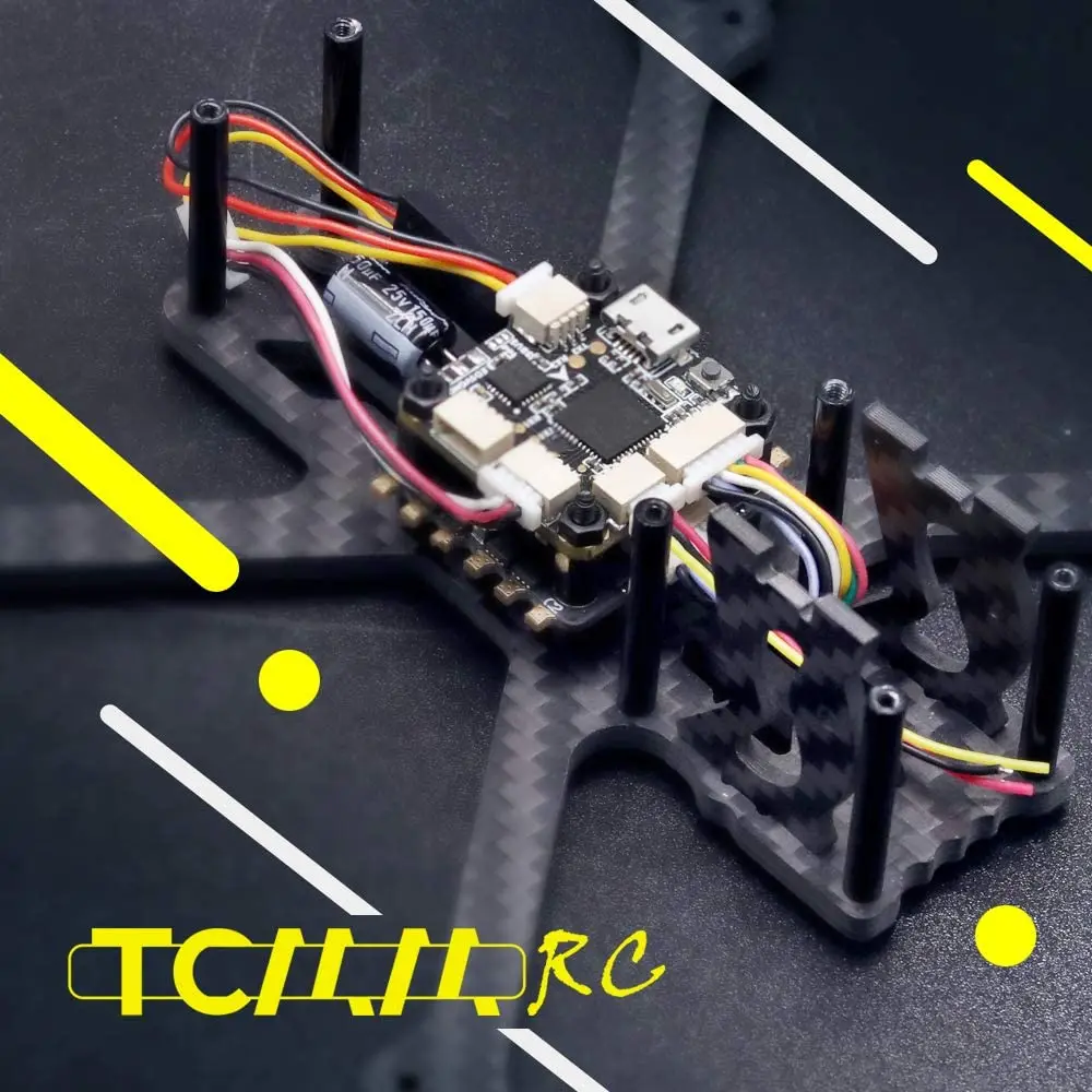 Контроллер полета TCMMRC F4-20A, бесщеточный ESC Flying stack ESC E2069, напряжение 2-6 S Lipo для радиоуправляемого дрона FPV Racing 20x20 мм от AliExpress RU&CIS NEW