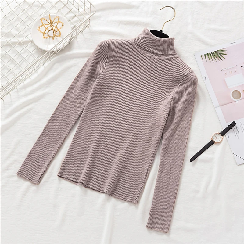 Водолазка женская трикотажная с длинным рукавом на осень/зиму | Женская одежда