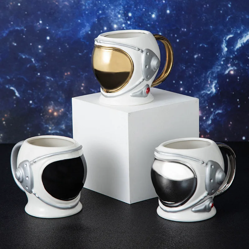 

Creative 3d Mug Astronaut Helmet Modeling Cup Aviation Hat Ceramic Mug Coffee Cup Large Capacity Water Cup Mugs Coffee Cup