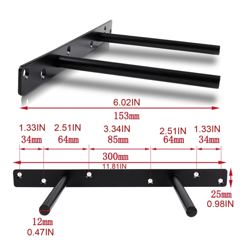 

Invisible Concealed Shelf Support Double T-shaped Bracket Storage Rack Stand Holder with Screws for Home Bathroom