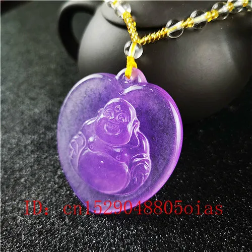 Натуральный фиолетовый изумруд Maitreya нефритовый кулон бусы ожерелье Jadeite