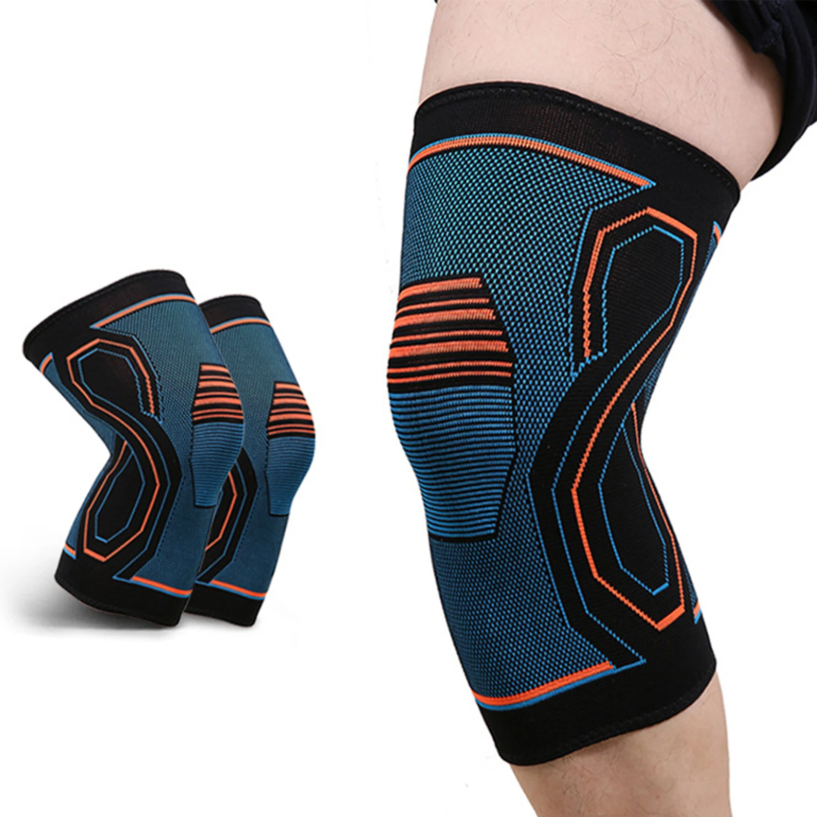 Compression Knee Brace Workout Knee Support for Joint Pain Relief Running Biking Basketball Knitted Knee Sleeve for Adult medical knee brace protect support knee orthosis fixation adjustable hinge splint for knee joint fracture