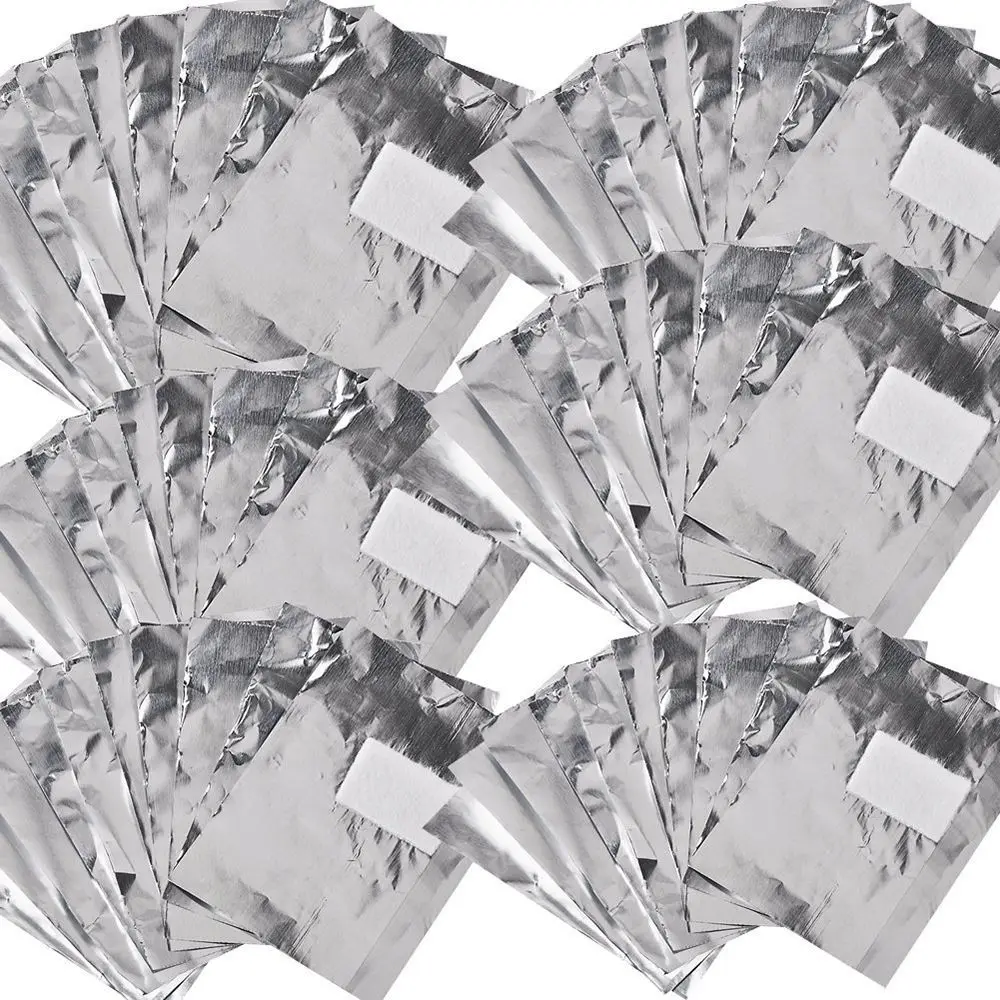 100Pcs 50/100pcs жидкость для снятия лака алюминиевый Фольга обертывания Мягкий лак для ногтей для удаления хлопок аксессуары для маникюра, инструменты для макияжа, инструменты для ногтей - Цвет: 100Pcs