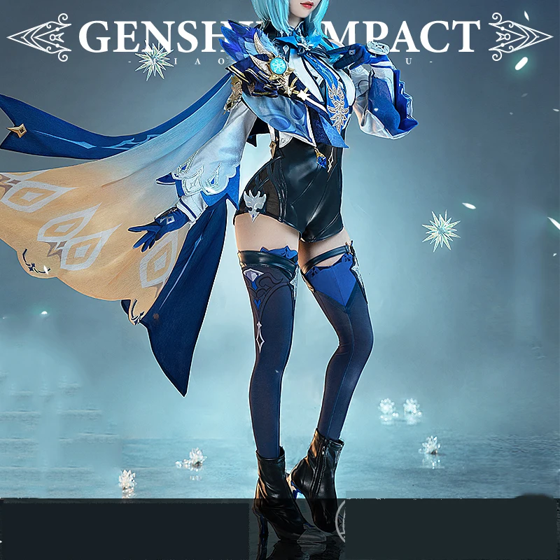 

COSLEE Genshin Impact Eula Game Suit Uniform Cosplay Costume Halloween Carnival Outfit Unisex NEW