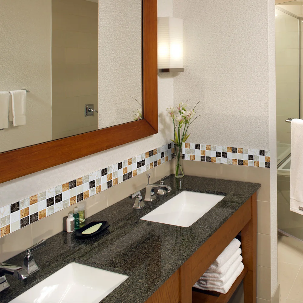 Европейская шлифованная мраморная мозаика 18 шт./лот водостойкая кухонная