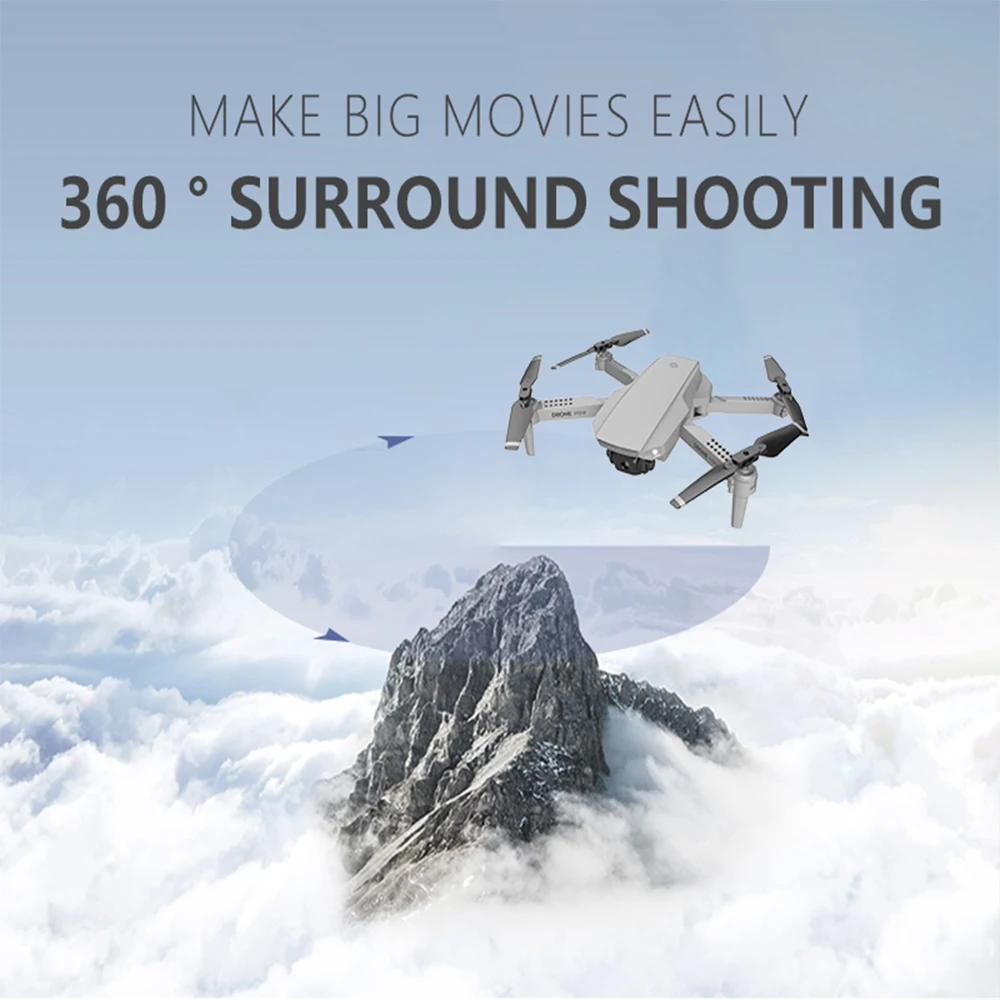 SHAREFUNBAY E88 Дрон с разрешением 4k HD двойной широким углом обзора дистанционным