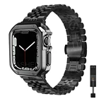 Ремешок для apple watch 7 band + Чехол 45 мм 41 мм iwatch se 6 5 4 44 мм 40 мм, ТПУ браслет из нержавеющей стали для apple watch 3 42 мм 38 мм, 2 шт.