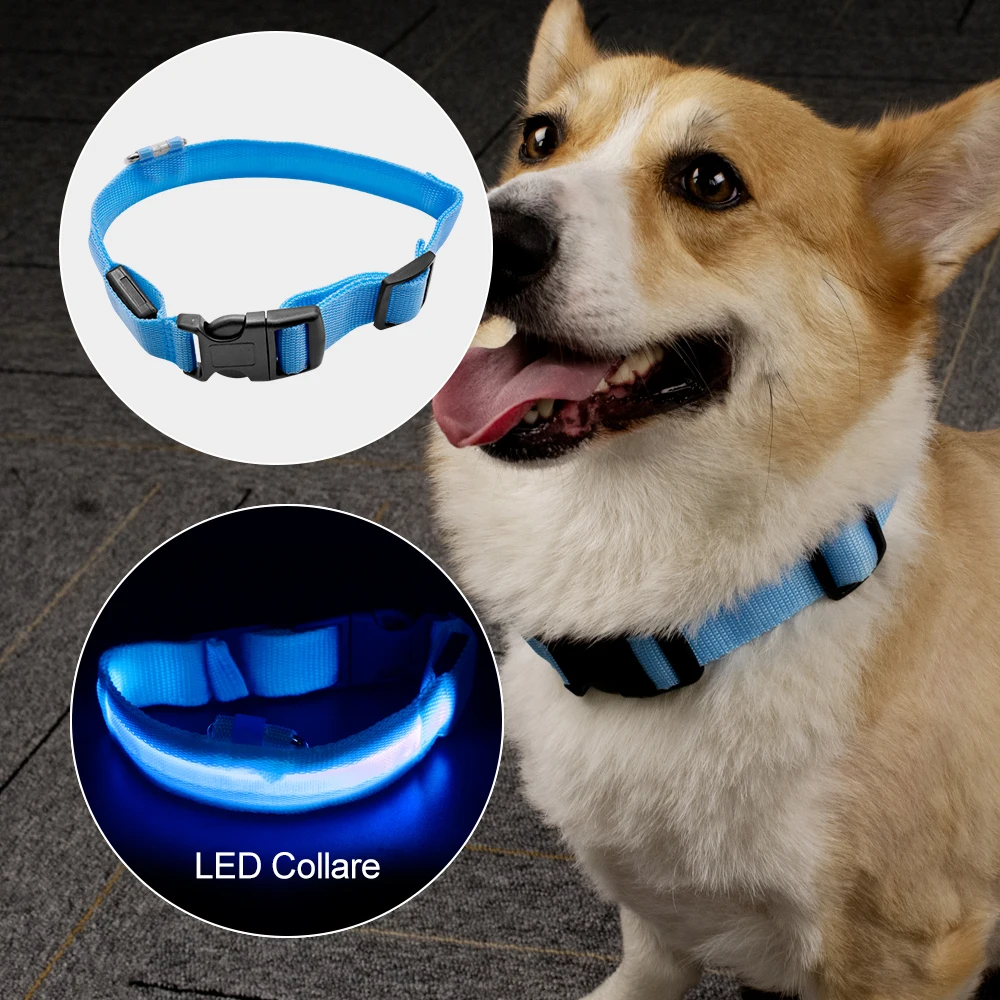 Светодиодный ошейник для собак аксессуары светодиодный товары домашних