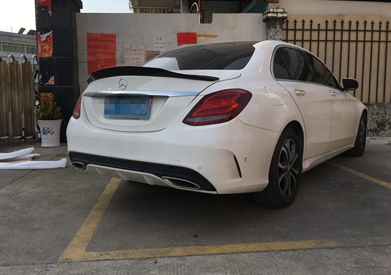 Автомобильные Спойлеры с крышкой багажника для Benz C класса W205 PSM стиль Ducktail губы