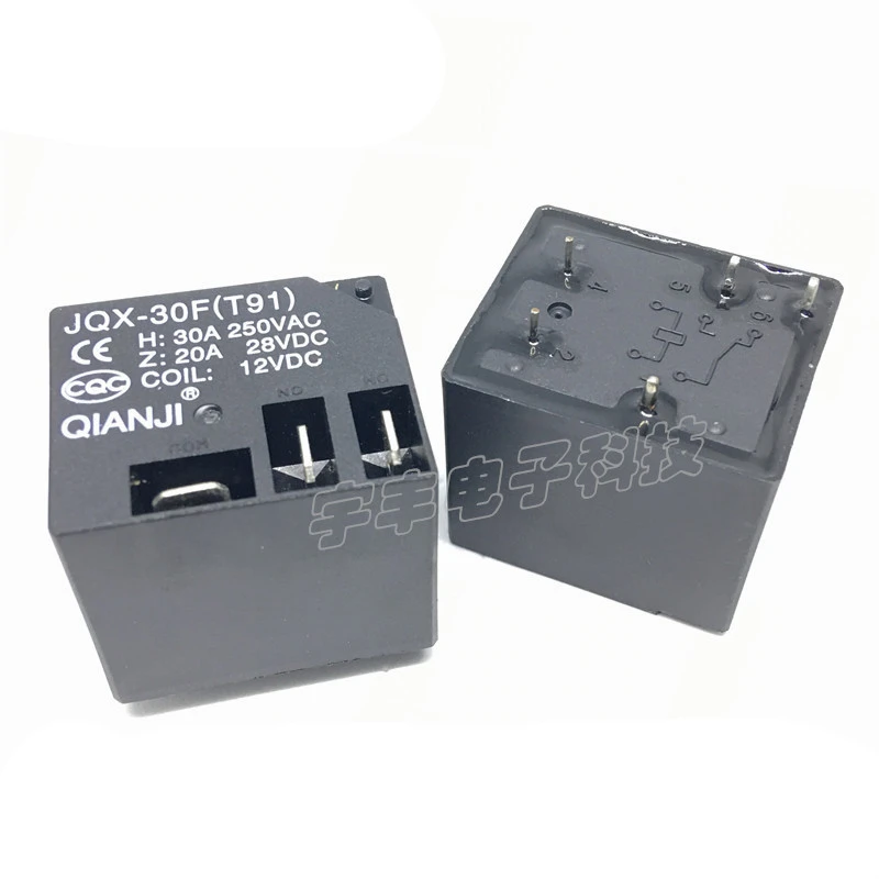 10 шт./лот JQX 30F DC12V 3 PIN миниатюрное электромагнитное реле 30A 250VDC/20A 28VDC питания|Реле| |