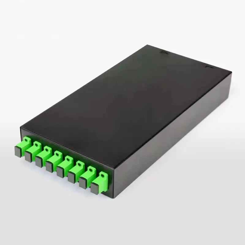 

Fiber optic terminal box 8 core Desktop Type SC APC with adapter pigtail 8 Ports CATV Fiber optical Patch Panel