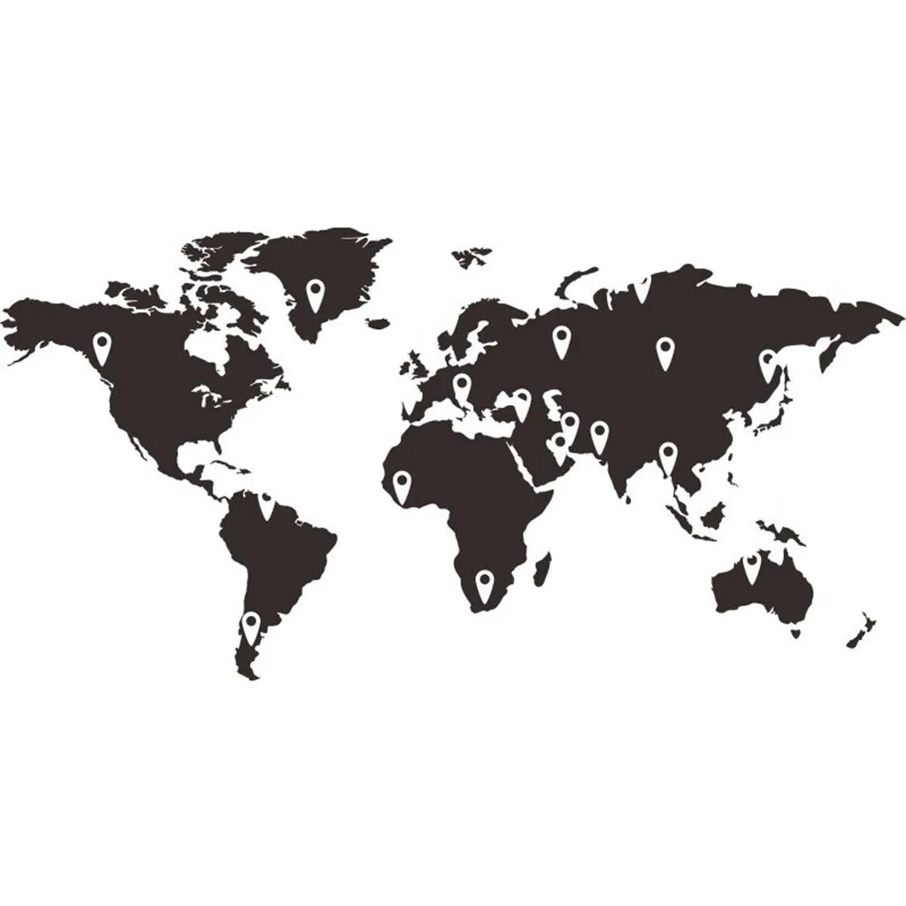 Дорожная Наклейка на стену с изображением мира для офиса классной комнаты