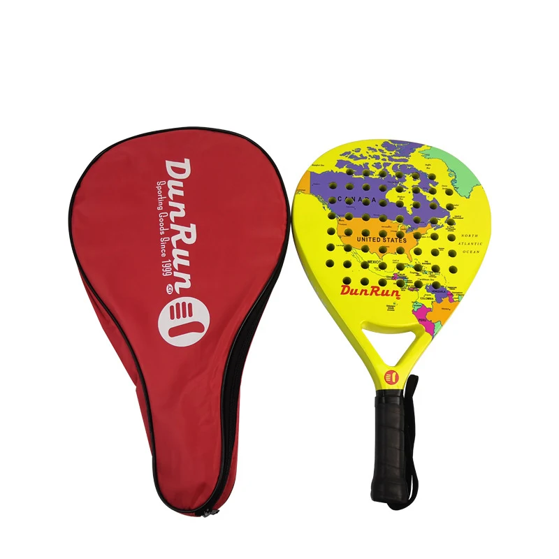 2021 New Plate Tennis Racket Carbon EVA Foam Core Lightweight Tennis Racket Simple Damping Carbon Fiber Beach Racket