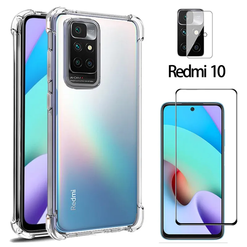 

Cover Redmi-10, Camera Protection Case Redmi 10 capa capinha Xiaomi Redmi 10 Armor Cases for xaiomi redmi10 silicone case redmi 10