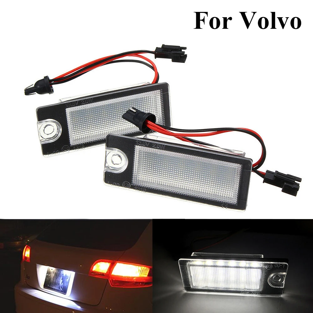 

2 pcs 12V Car License Plate Lights LED Number License Plate Light Lamp Exterior Accessories For Volvo S80 V70 XC70 S60 XC90
