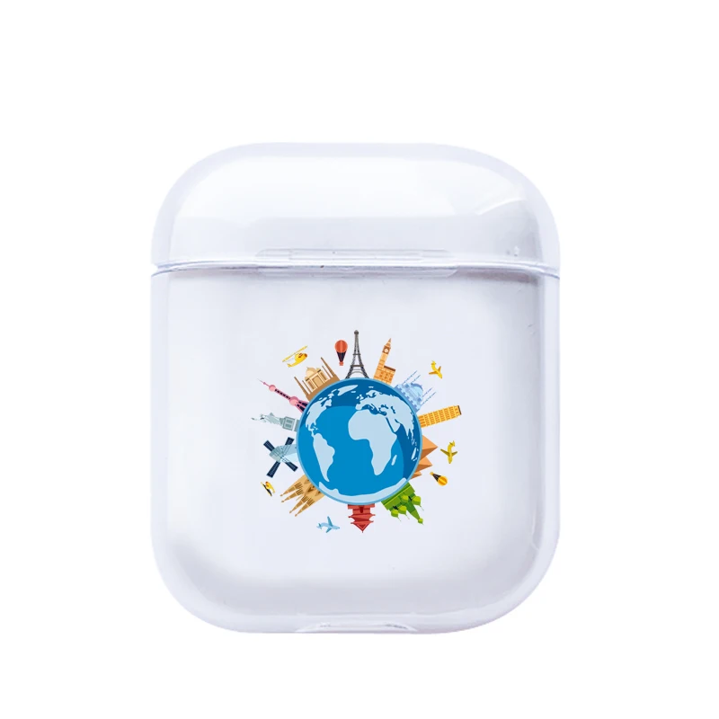 I200021 Роскошные аксессуары для карт чехол для Airpods 1 2 прозрачная Bluetooth гарнитура наушники дорожный прозрачный мягкий чехол s силиконовый чехол - Цвет: I200021