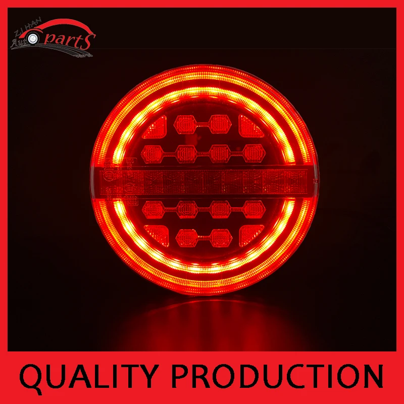 1Pcs 5.3&quot Round LED Truck Trailer Tail Light for benz scania volvo truck Rear Brake DRL Flow Turn Signal Lamp Bus Lorry - купить по