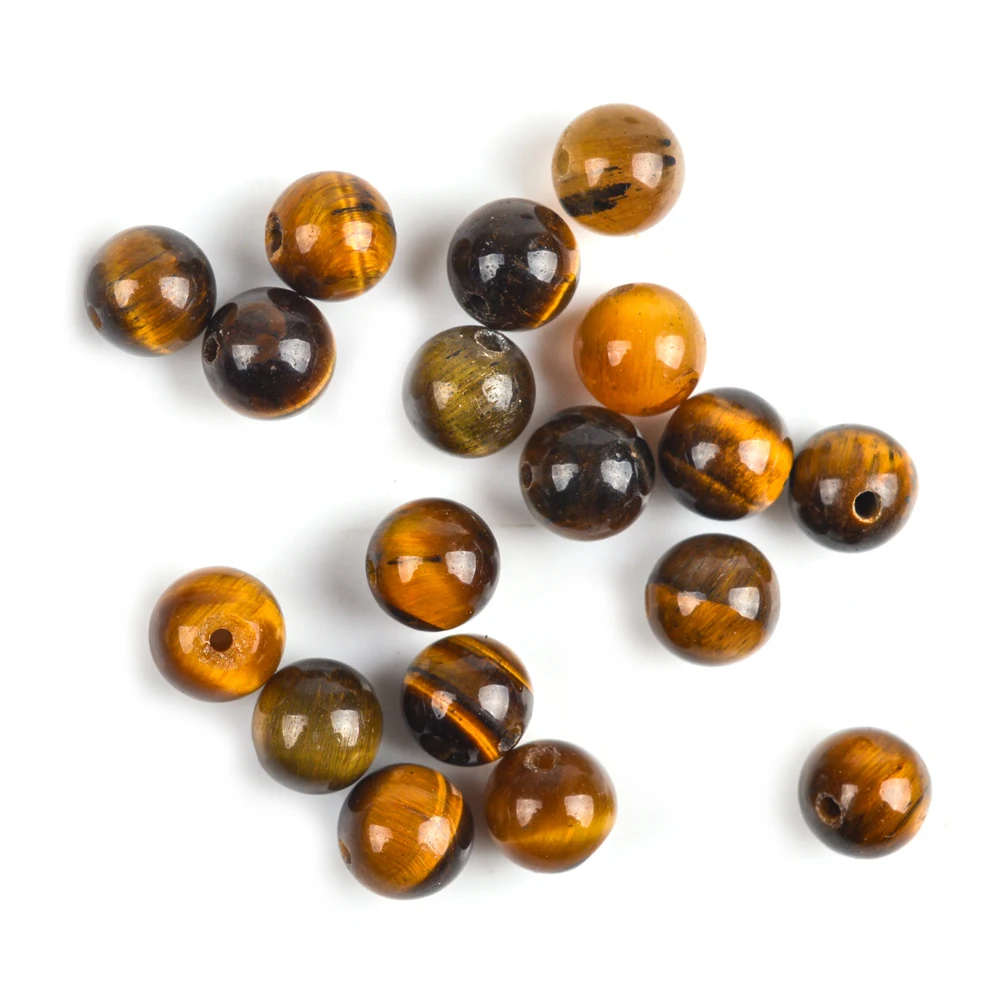 Stylish New Style 9mm and 6mm Natural Tiger's Eye Loose Beads Suitable for Various Jewelry Accessories Matching Necklace Bracele |