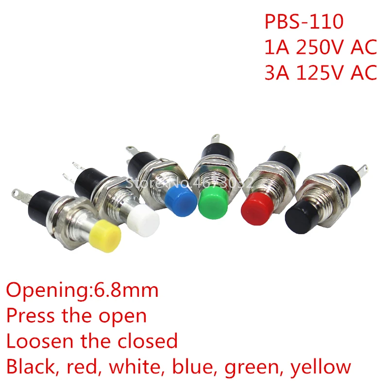 10 шт. мини микро-diy-переключатель 7 мм 2 булавки Мгновенный кнопочный