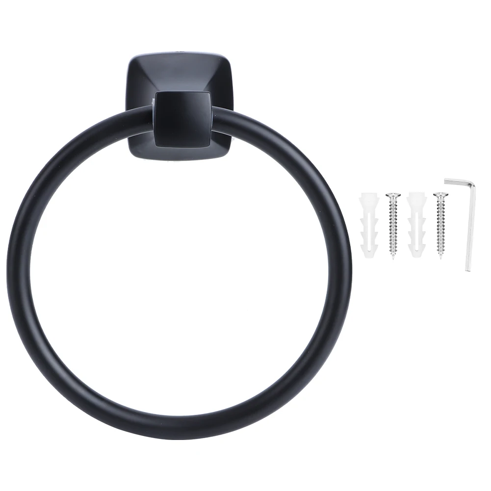 Космическая алюминиевая матовая черная вешалка для полотенец настенная в ванную