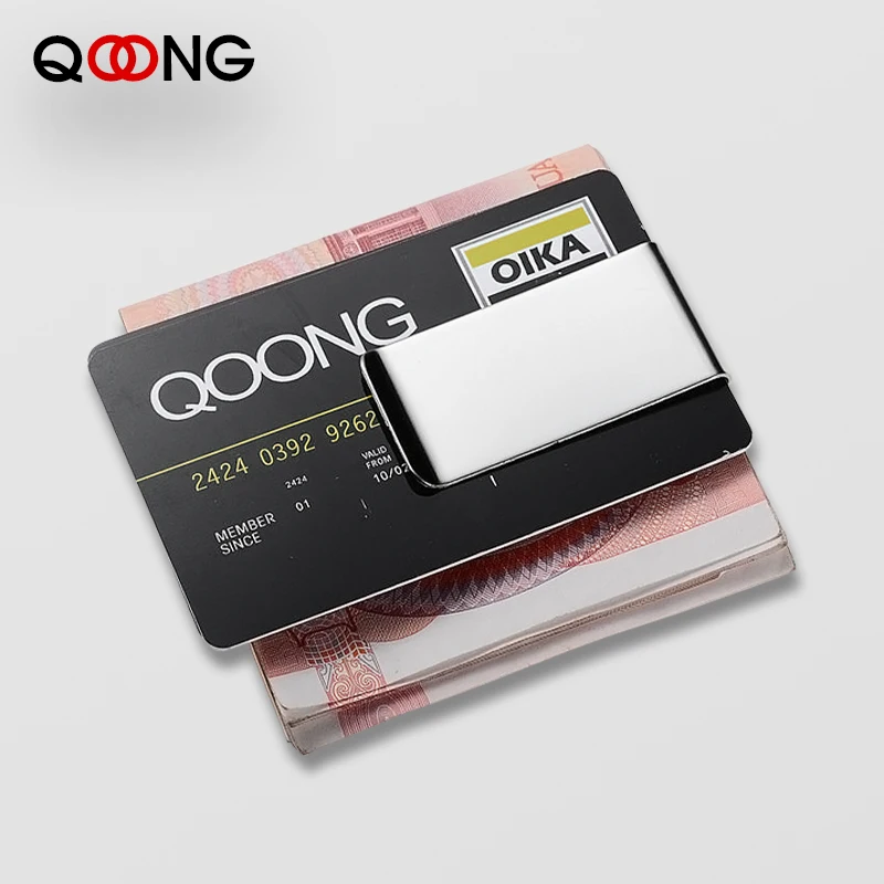 QOONG пользовательские надписи из нержавеющей стали третьей двухсторонний зажим