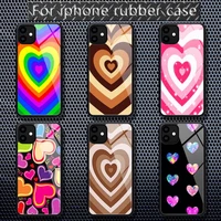 brown hearts phone cases rubber for iphone 12 11 pro max xs 8 7 6 6s plus x 5s se 2020 xr 12 mini case