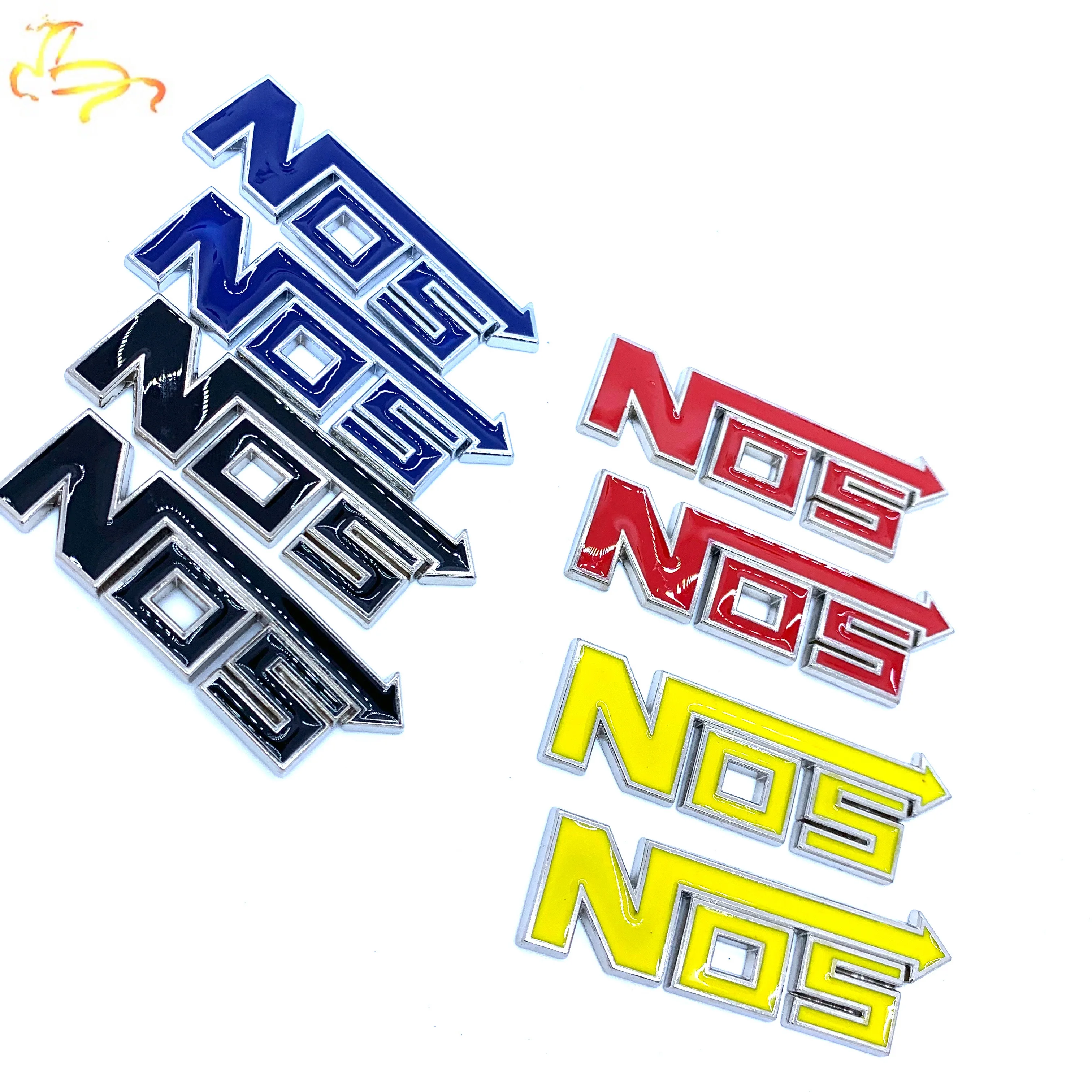 

2pcs 1Pcs 3D Metal NOS Car Styling Decal Emblem Badge Car Sticker Auto Accessories For NOS BMW Ford Toyota Decoration
