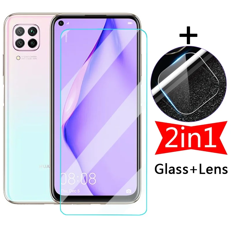 

2 в 1 Защитное стекло для экрана Huawei P40 Lite E P 40 P40lite закаленное защитное стекло для объектива камеры на P 40litee P40litee litee