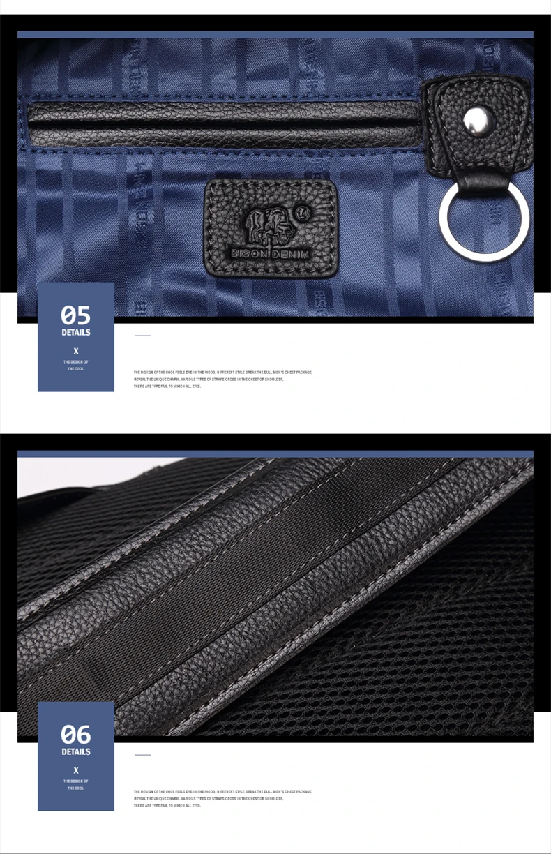 Мужской рюкзак BISON DENIM из натуральной кожи, Мужской дизайнерский Школьный рюкзак, мужской рюкзак для путешествий из воловьей кожи, 15 дюймов, для ноутбука, N2536