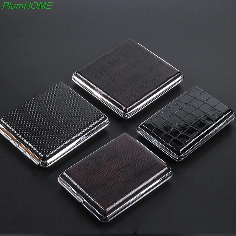 Чехол для курения сигарет классический кожаный металлический чехол табака