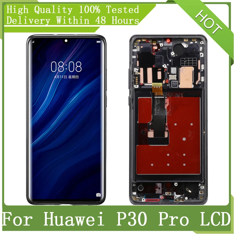 6 47 &quot100% Оригинальный ЖК дисплей для Huawei P30 Pro с рамкой сенсорным экраном и