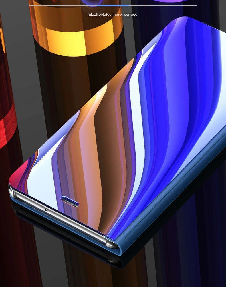 Умный зеркальный флип-чехол для huawei P30 P20 Pro P10 Lite, чехол для телефона huawei P9 P10 Plus, кожаный задний Чехол бант etui