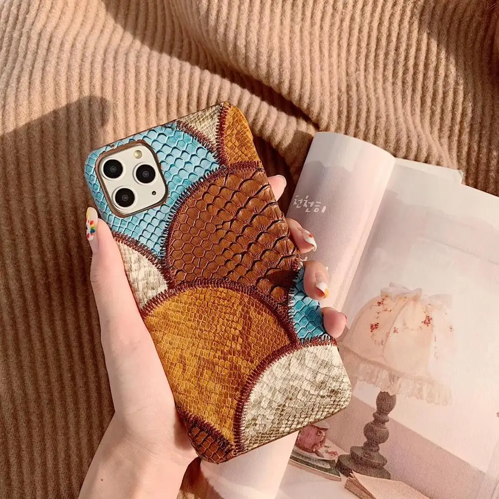 

Leather Texture Protective Case for Iphone 11 Pro Max XS Mobile Phone Protection Shockproof Back Cover for Iphone Case