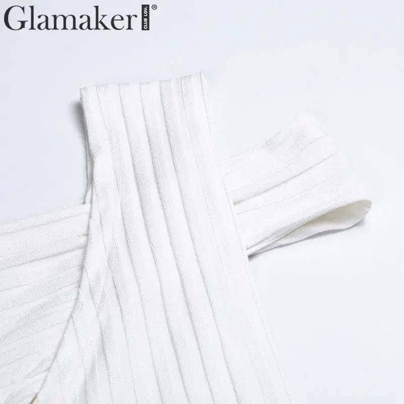 Glamaker трикотажное сексуальное платье-свитер с открытыми плечами для женщин зима-осень вечерние короткое Клубное платье Элегантное Черное вечернее платье
