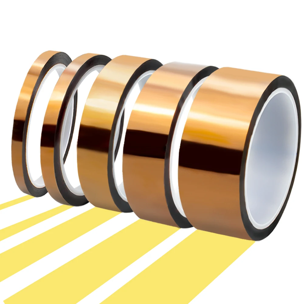 10PK Polyimide Tape For Kapton 25mm Thermal Insulation Heat BGA Gold for 3D printing Board protection | Компьютеры и офис