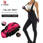 Женские велосипедные комбинезоны X-TIGER, противоударные длинные брюки с 3D гелевыми вставками для езды на велосипеде, велосипедные трико, велосипедные брюки, велосипедные брюки