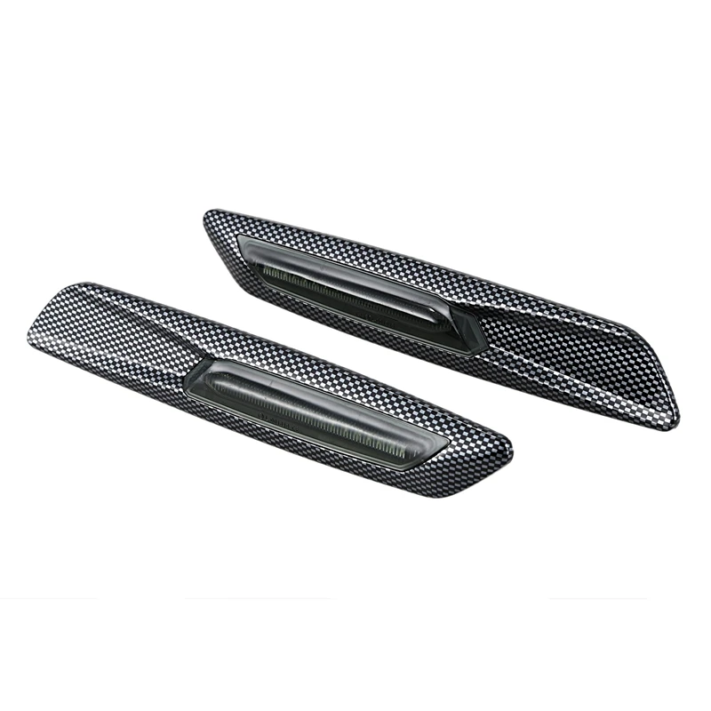 2X F10 стиль углеродистая отделка СВЕТОДИОДНЫЙ боковой маркер указатель поворота