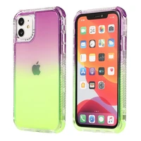 for iphone Transparent Hard Phone Cover Case for Apple iPhone Pro Max Colorful Gradient Back Case Protect Funda Capa