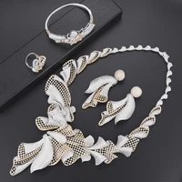 larrauri 2019 luxury big statement african necklaceearringbraceletring for women jewelry finding wedding bridal jewelry sets