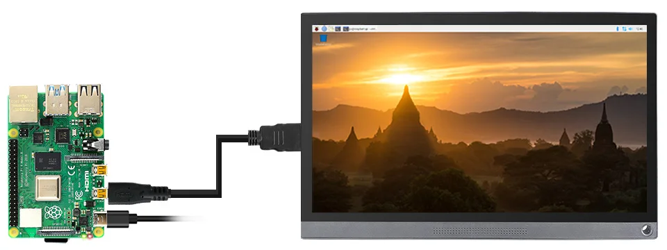 Кабель Waveshare HDMI-Micro HDMI передача видео высокой четкости подходит для Raspberry Pi 4B |
