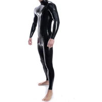 2021 new sexy black coverall bodysuit adult latex rubber catsuit for men and women unisex latex suit bodysuit no hood