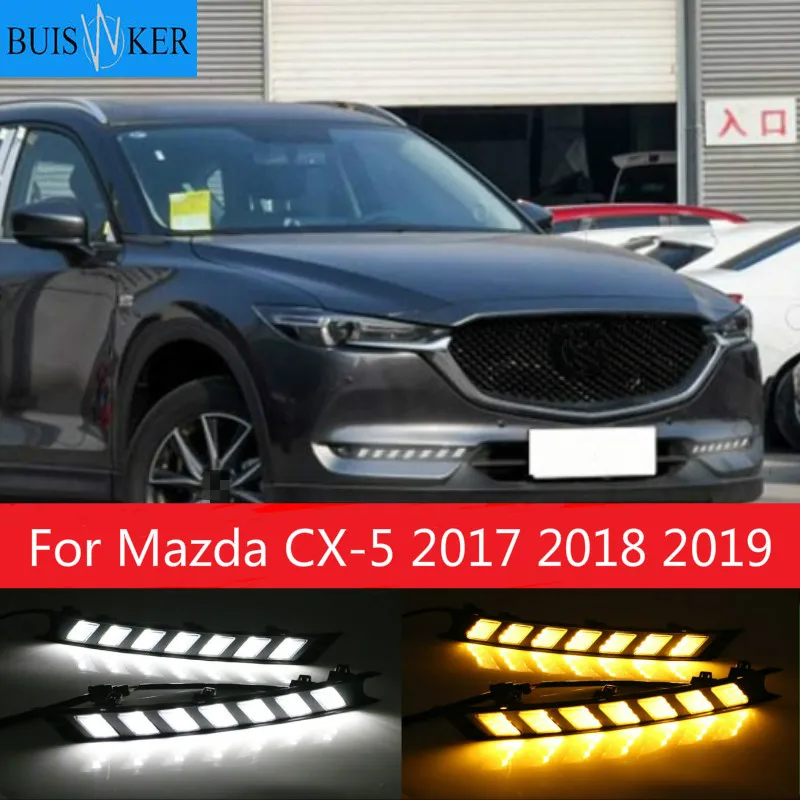 2 шт. DRL 12V Светодиодный дневной светильник противотуманных фар украшения для Mazda