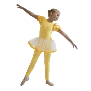 Пышная юбка с коротким рукавом и фатиновой юбкой для девочек, детская одежда для выступлений и танцев, более 10 размеров и цветов