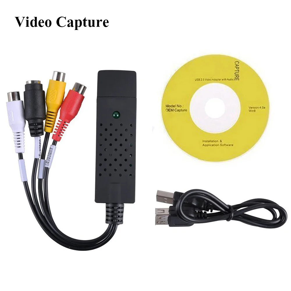 Адаптер для захвата видео и аудио карты ТВ DVD VHS DVR игровой в цифровой DVD-конвертер