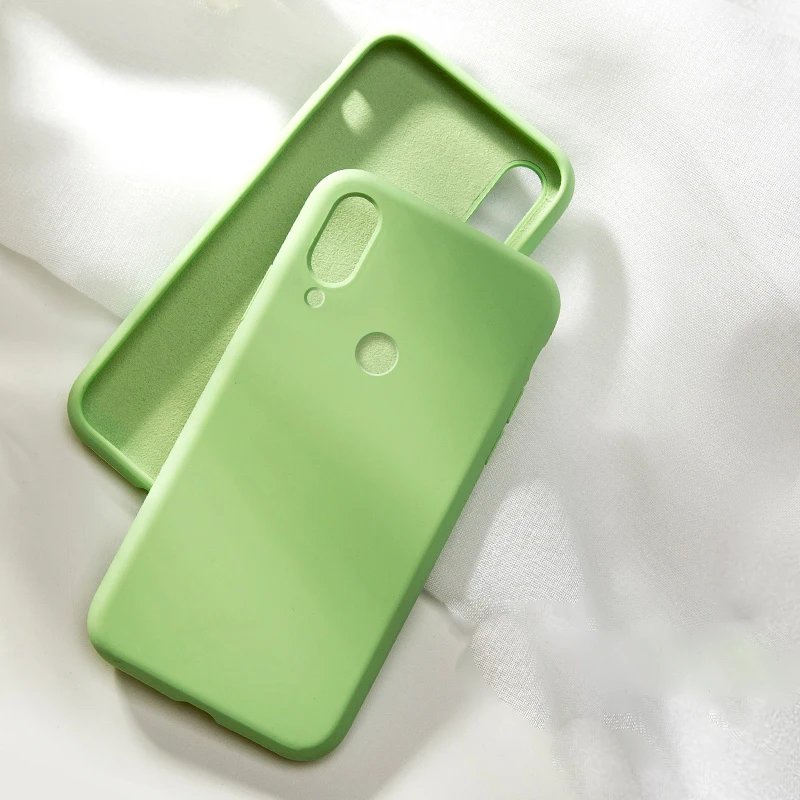 Зеленый Тонкий мягкий чехол для huawei P Smart чехол мягкий тонкий полный чехол для huawei P Smart Z Plus жидкий силиконовый чехол - Цвет: Зеленый