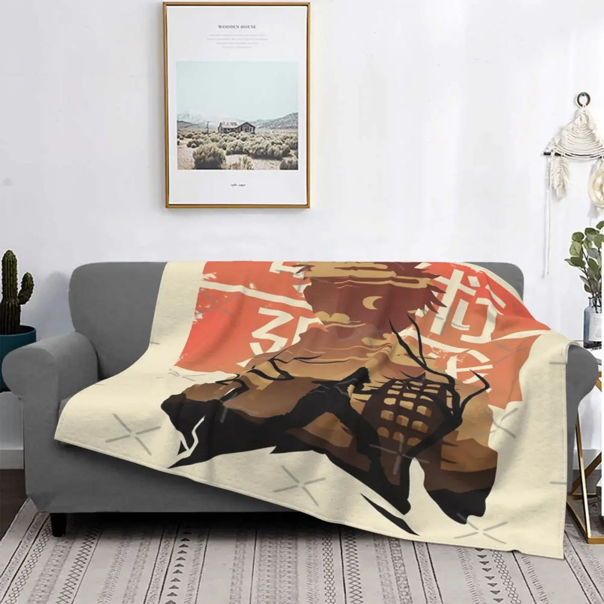 

Yuji Itadori-colcha a quadros para cama, manta double, 220x240