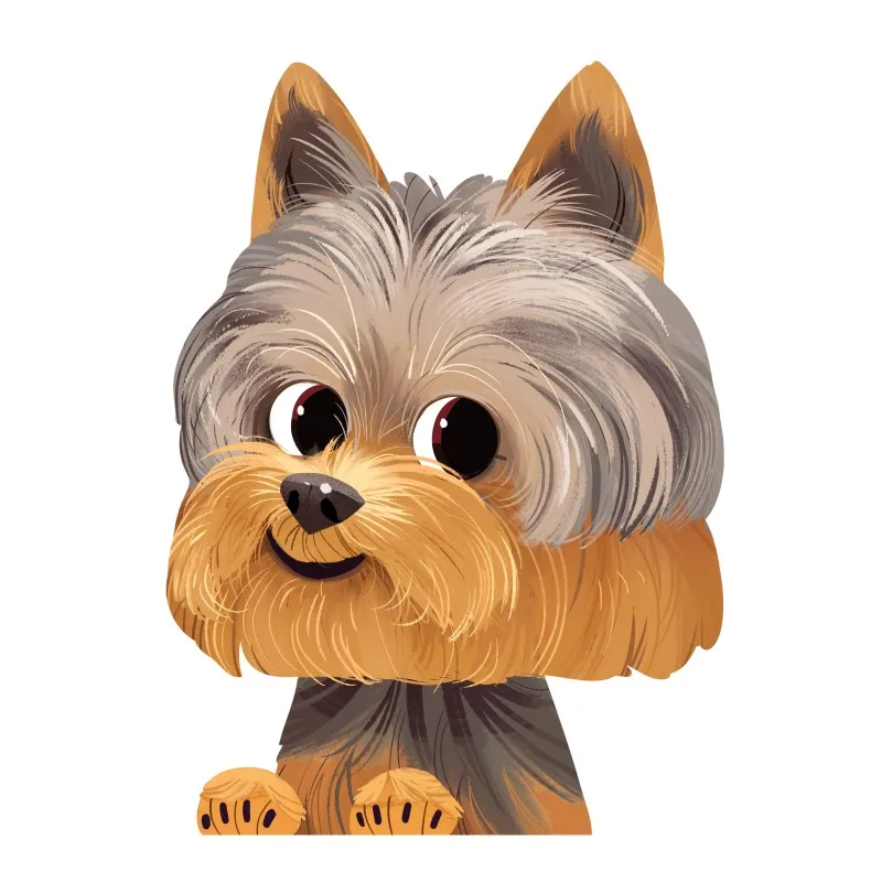

LLY-0821 Personality Car Decal Yorkshire Terrier Modeling Sticker PVC Auto Motorcycle Waterproof Decorative Accessories Decals